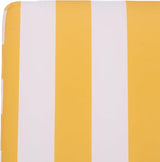 SAFAVIEH Outdoor Patio Furniture Collection - Newport Natural Solid Wood Chaise Lounge Chair with Yellow Stripe Cushion - Photo 4