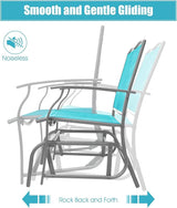 Giantex Outdoor Glider Bench, Patio Glider Bench for Outside, Steel Frame, 400 Lbs Capacity - Photo 4