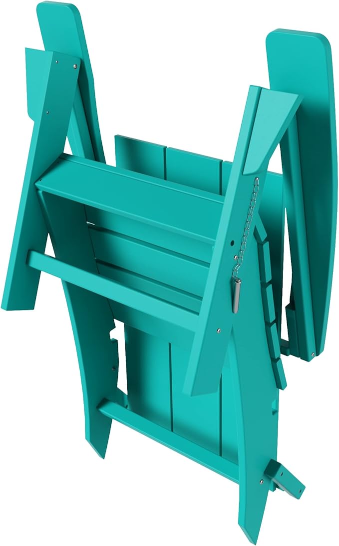 WestinTrends Ashore Modern Outdoor Folding Adirondack Chair (Set of 2), Turquoise