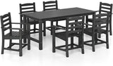 Tangkula 7 Pcs Outdoor Dining Table Set for 6 - Photo 9