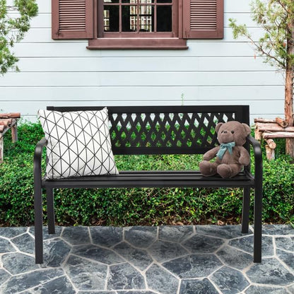 47" Outdoor Bench, 2-Person Garden Benches for Outdoors, All-Weather HIPS Garden Bench,Garden Bench Outdoor Bench Patio Bench for Outdoors Porch Clearance Work Entryway Furniture for Yard 120x52x76cm