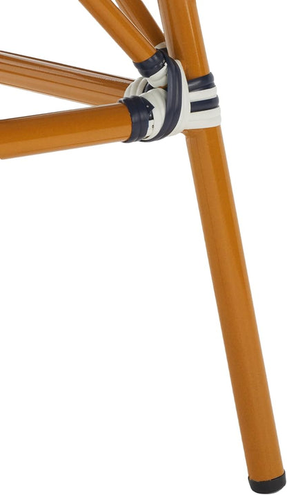 SAFAVIEH Outdoor Collection California Navy/White Bistro Table (Fully Assembled)