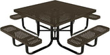 COATEDOUTDOORFURNITURE Heavy-Duty Portable Outdoor Kids Table with Umbrella Hole, Punched Steel Kids Picnic Table - Photo 1