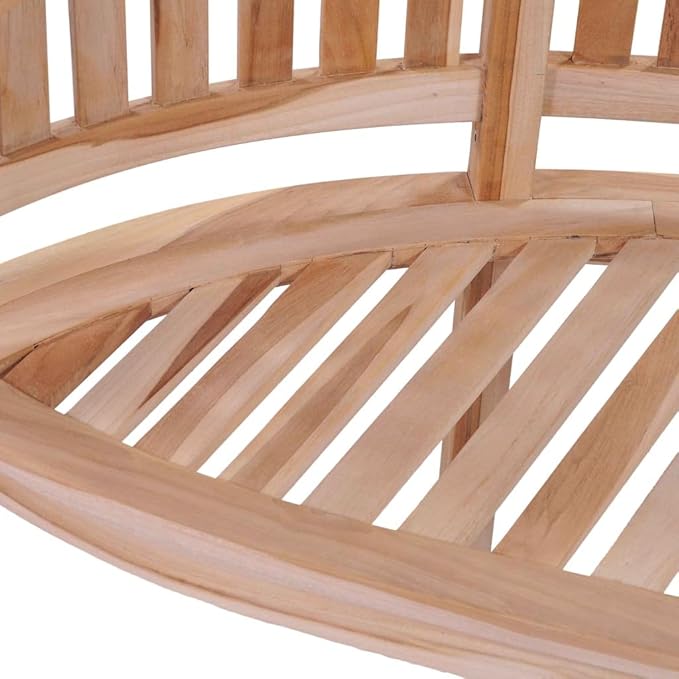 Banana Bench,Outdoor Patio Bench,Porch Chair,Wood Garden Bench,with Backrest,for Outdoor,Park,Yard,Patio,78.7" Solid Teak Wood