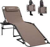 KingCamp Folding Chaise Lounge Chair for Outside Beach, Sunbathing, Patio, Pool, Lawn, Deck - Photo 1