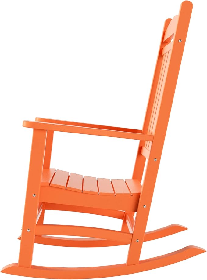 WestinTrends Malibu Outdoor/Patio Rocking Chair, Orange