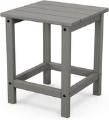 POLYWOOD ECT18GY Long Island Side Table, 18-Inch, Slate Grey - Photo 1