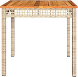 Contemporary Square Garden Table in Beige and Brown - Photo 6
