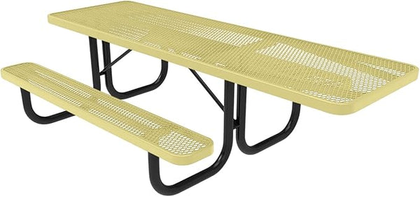 Coated Outdoor Furniture Heavy-Duty Portable ADA-Compliant Outdoor Picnic Table - Photo 1