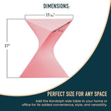LeisureMod Modern Pink Accent Side Table - Stylish Side Vanity Table for Bedroom & Living Room - Photo 3