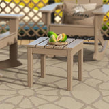 Costaelm Small Outdoor Side Table, Patio End Table Weather Resistant Outdoor Coffee Table - Photo 8