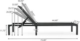 Christopher Knight Home Patio Chaise Lounges Set of 2, Aluminum Adjustable Lounge Seating, 5-Position Backrest Recliner - Photo 2