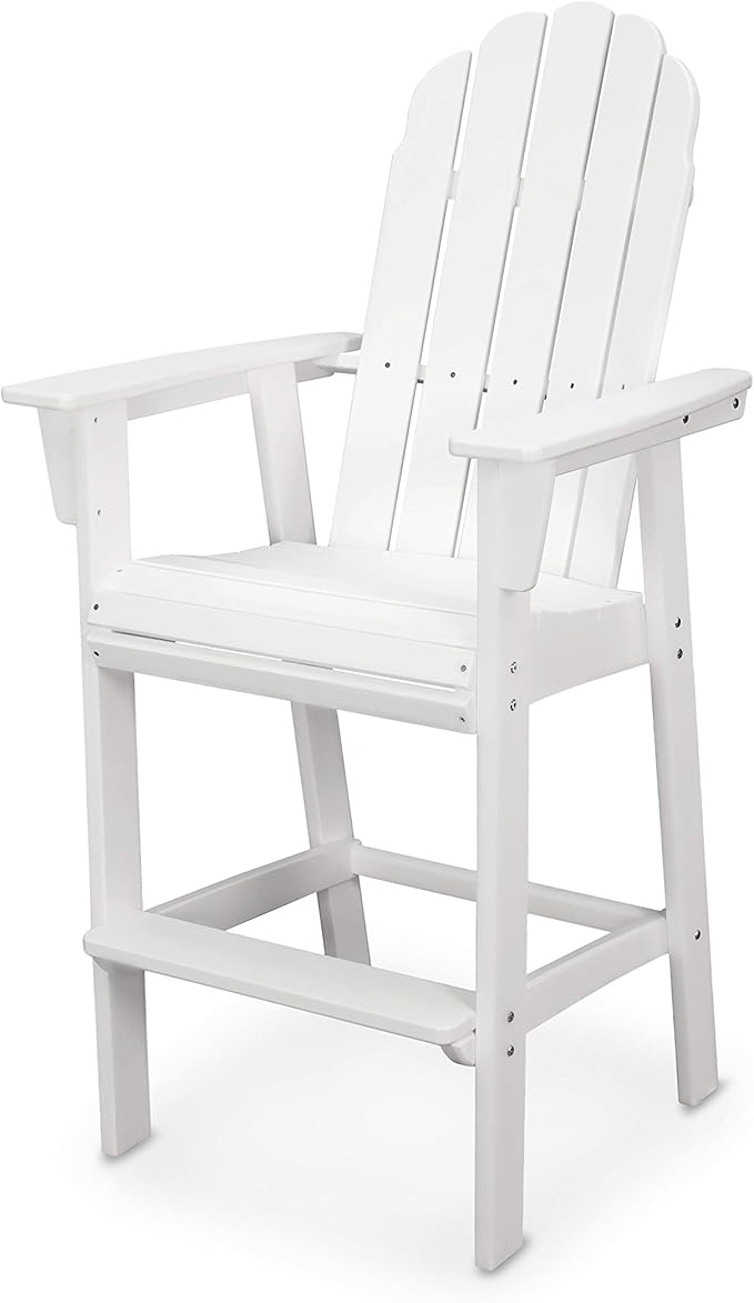 POLYWOOD® Vineyard Bar Chair, White