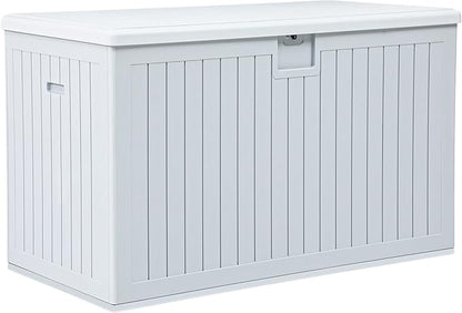 YITAHOME 230 Gallon Large Deck Box with Divider & Side Handles, Outdoor Double-Wall Storage for Patio Furniture Cushions, Garden Pool Accessories, Water Resistant & Lockable