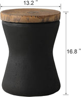 SUNBURY Outdoor Accent Table, 13" W Hourglass Shaped Outdoor Side Table for Patio - Photo 3