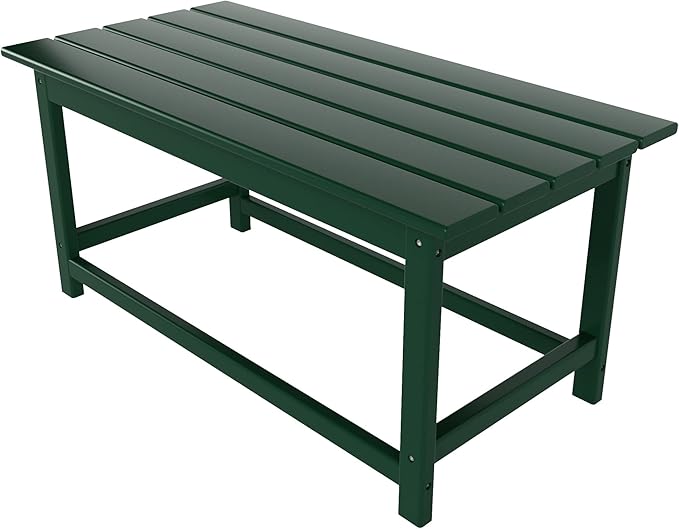 WO WESTIN OUTDOOR HDPE Laguna Outdoor Poly Adirondack Coffee Table, Dark Green