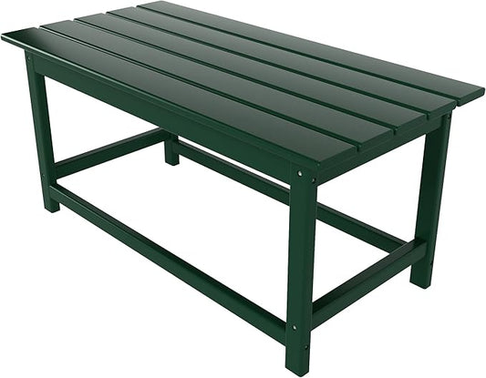 WO WESTIN OUTDOOR HDPE Laguna Outdoor Poly Adirondack Coffee Table, Dark Green