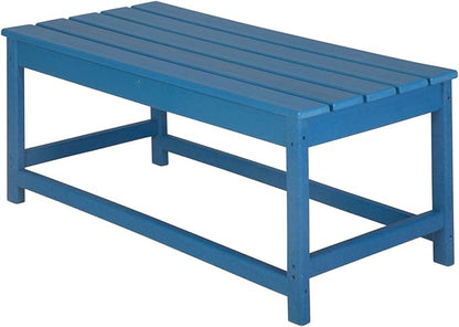 WO WESTIN OUTDOOR HDPE Laguna Outdoor Poly Adirondack Coffee Table, Pacific Blue