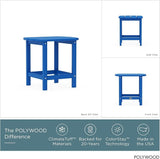 POLYWOOD SBT18PB South Beach 18" Outdoor Side Table, Pacific Blue - Photo 2