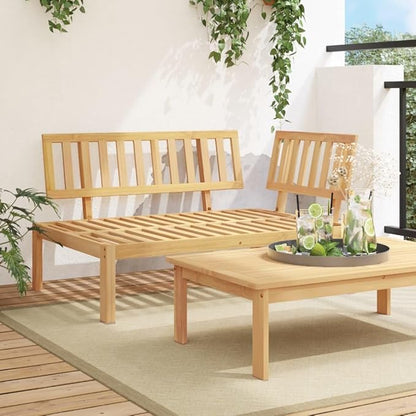 Pallet Corner Sofa Brown Solid Acacia Wood Modular Garden Sofa Patio Set Outdoor Patio Couch for Outdoor Courtyard
