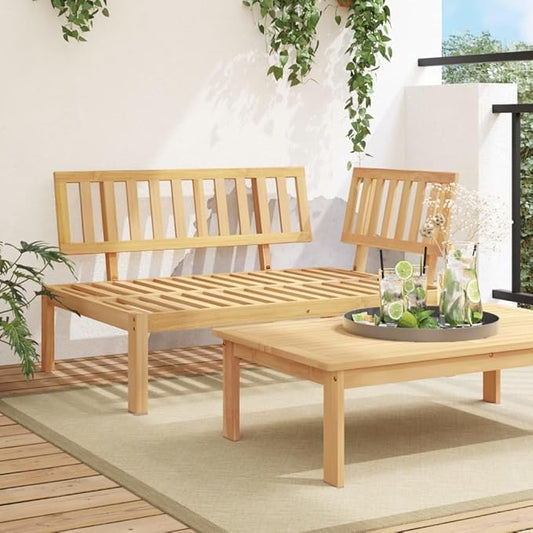 Pallet Corner Sofa Brown Solid Acacia Wood Modular Garden Sofa Patio Set Outdoor Patio Couch for Outdoor Courtyard