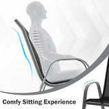 COSTWAY Patio Dining Chairs Set of 4, Stackable Outdoor Chairs with Armrest and High Back - Photo 6