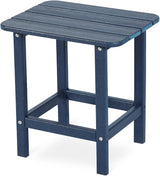 Aoodor 19'' Adirondack Side Table, Rectangular HDPE End Table, Weather Resistant and Easy Maintenance, Dark Blue - Photo 1