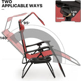 MoNiBloom Zero Gravity Chair Set of 2 with Canopy Shade, Patio Folding Anti Gravity Recliner - Photo 6