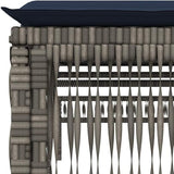 Outdoor Chaise Lounge Chair Grey, 78 x 37.8 x 21.7 in PE Rattan Adjustable Patio Sun Lounger with 5 Backrest Positions - Photo 9