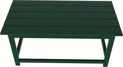 WO WESTIN OUTDOOR HDPE Laguna Outdoor Poly Adirondack Coffee Table, Dark Green