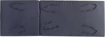 Merax, Dark Gray Outdoor Chaise Lounge Foldable 2-Section Design, Patio Reclining Chair Cushions for Lawn, Pool and Beach, 27.75” W x 76.25” D x 4.00” H