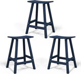 Costaelm All-Weather Bar Stools Set of 3, 29" Height Outdoor Bar Stools, Adirondack Poly Patio Bar Stool for Patio, Deck - Photo 8