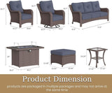 10 Piece Patio Furniture Set with Fire Pit Table - Photo 2