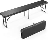 VINGLI 6 feet Plastic Folding Bench, Portable in/Outdoor Picnic Party Camping Dining Seat - Photo 1