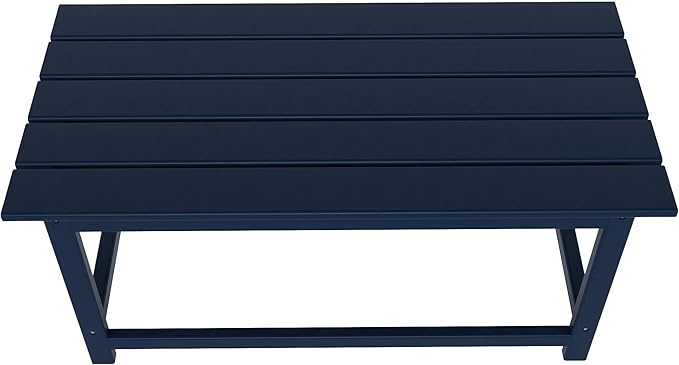WO WESTIN OUTDOOR HDPE Laguna Outdoor Poly Adirondack Coffee Table, Navy Blue