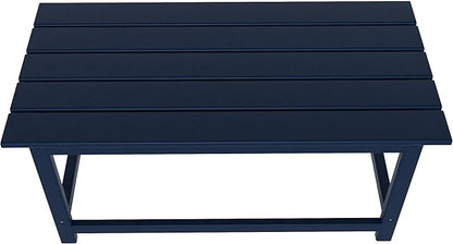 WO WESTIN OUTDOOR HDPE Laguna Outdoor Poly Adirondack Coffee Table, Navy Blue