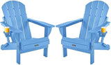 Ciokea Folding Adirondack Chairs Set of 2, Patio Adirondack Chair Weather Resistant - Photo 1