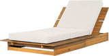 Christopher Knight Home Bard Patio Chaise Lounge Chair Outdoor, Acacia Wood Poolside Sun Lounger with 3-Folds Cushion - Photo 5
