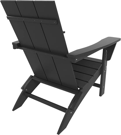 WestinTrends Ashore Modern Outdoor Folding Adirondack Chair (Set of 4), Gray