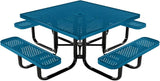 COATEDOUTDOORFURNITURE Heavy-Duty Portable Outdoor Kids Table with Umbrella Hole, Punched Steel Kids Picnic Table - Photo 1
