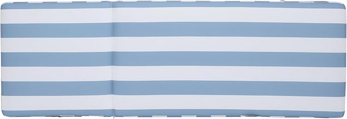 SAFAVIEH Outdoor Patio Furniture Collection - Gillian Heather Tan Rope Daybed, Baby Blue Stripe Cushion - Photo 6