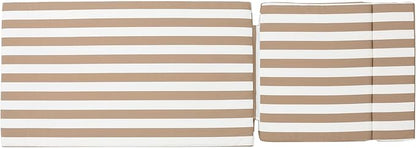 Christopher Knight Home Salem Outdoor Water Resistant Chaise Lounge Cushions, 2-Pcs Set, Brown / White Stripe