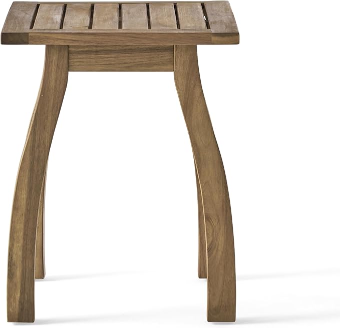 Christopher Knight Home Selma Acacia Wood Outdoor Side Table, Decorative Rectangular Small Accent Table - Photo 8