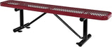 Global Industrial 6'L Heavy Duty Expanded Metal Mesh Flat Bench with Steel Frame, Portable Outdoor Bench - Photo 1