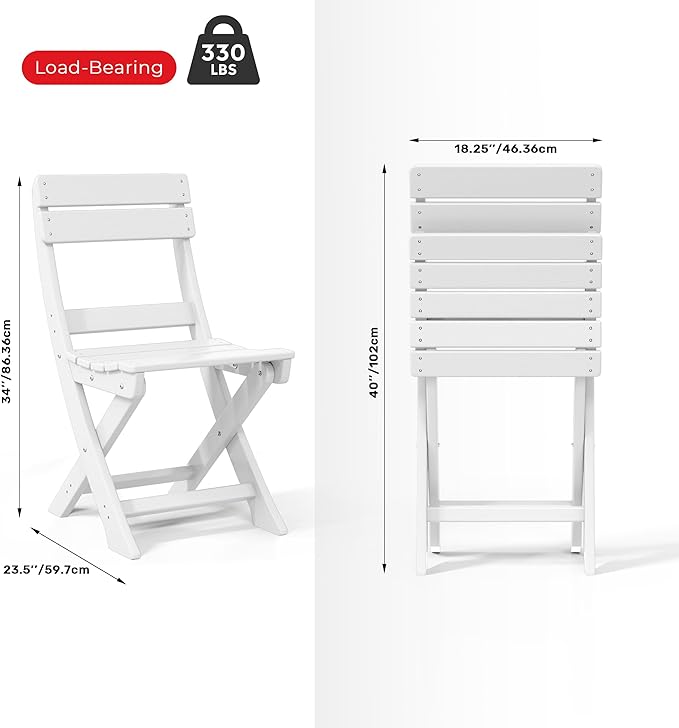 Costaelm Outdoor Patio Modern Folding Dining Chair - Photo 2