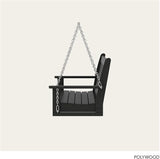 POLYWOOD GNS60BL Vineyard 60" Outdoor Swing, Black - Photo 6