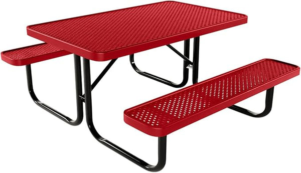 COATEDOUTDOORFURNITURE Heavy-Duty Portable Outdoor Kids Table, Punched Steel Kids Picnic Table - Photo 1