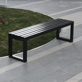2 Person Outdoor Bench Weatherproof, Metal Garden Benches, Front Porch Bench seat, 880 Lbs Weight - Photo 2