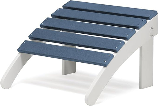 BPS Adirondack Ottoman, HDPE Plastic Outdoor Footrest, All Weather Foot Stool for Adirondack Chair, Outdoor Foot Rest for Patio,Backyard, Lawn, Fire Pits