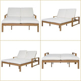 Merax Outdoor Double Lounge Chair with 5-Position Adjustable Backrest for Each Seat - Photo 8